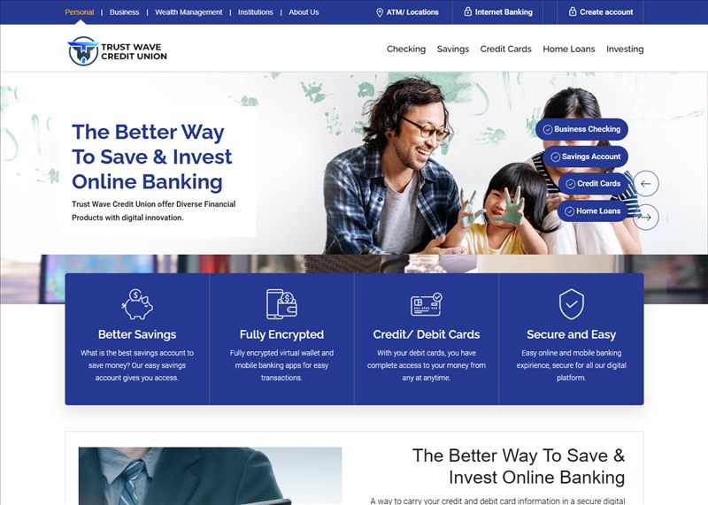 Trustwave Credit Union website screenshot